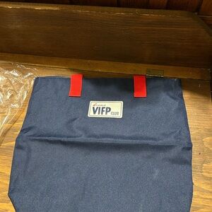 VIFP Club Navy Tote with Red Handles